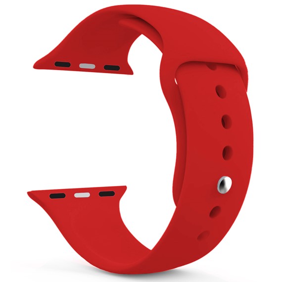 CaseUp Apple Watch Series 8 45mm Kordon Silikon Spor Kırmızı 1